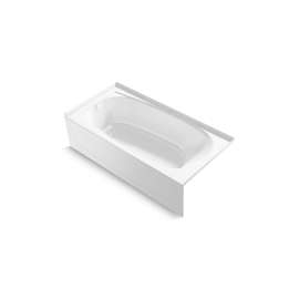60" x 29" Vikrell(R) alcove bath, left drain