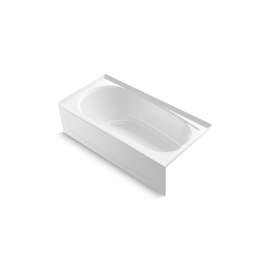 60" x 29" Vikrell(R) alcove bath, right drain