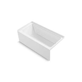 60" x 30" above-floor-drain Vikrell(R) alcove bath, right drain