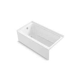 60" x 32" Vikrell(R) alcove bath, left drain