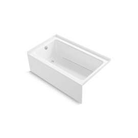 60" x 36" above-floor-drain Vikrell(R) alcove bath, left drain