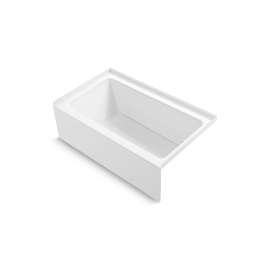 60" x 36" Vikrell(R) alcove bath, right drain