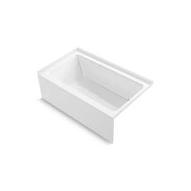 60" x 36" above-floor-drain Vikrell(R) alcove bath, right drain
