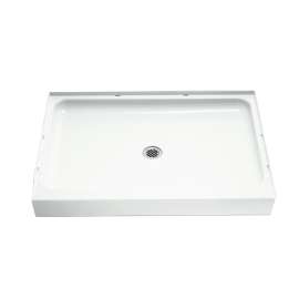 48" x 34" Vikrell(R) shower base, center drain