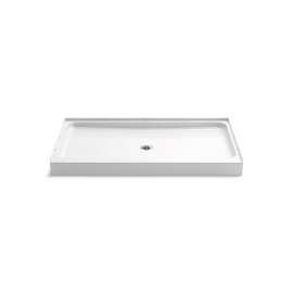 60" x 34" Vikrell(R) shower base, center drain