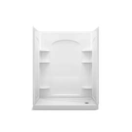 60" x 30" Vikrell(R) shower with Aging in Place backerboards, right drain