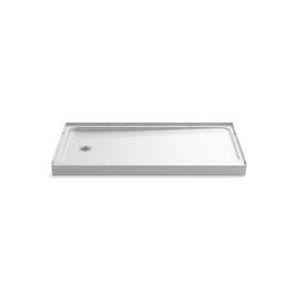 60" x 32" Vikrell(R) shower base, left drain