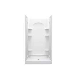 42" x 34" Vikrell(R) shower with Aging in Place backerboards, center drain