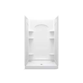 48" x 34" Vikrell(R) shower with Aging in Place backerboards, center drain