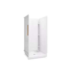 36" x 36" Vikrell(R) shower with Aging in Place, center drain backerboards