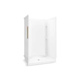 48" x 36" Vikrell(R) shower with Aging in Place backerboards, center drain