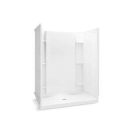 60" x 36" Vikrell(R) shower, center drain