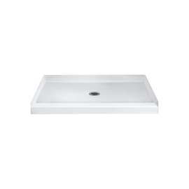 60" x 36" Vikrell(R) shower base, center drain