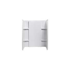 48" x 36" Vikrell(R) seated shower wall set with Aging in Place backerboards