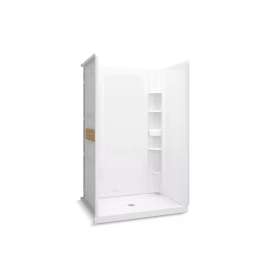 48" Vikrell(R) shower back wall with Aging in Place backerboards