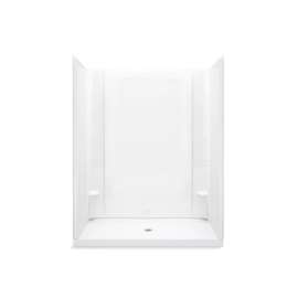 60" x 34" Vikrell(R) shower, center drain