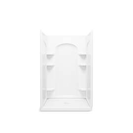48" x 34" Vikrell(R) shower with Aging in Place backerboards, center drain