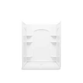 60" x 34" Vikrell(R) shower with Aging in Place backerboards, center drain