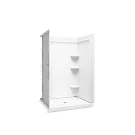 48" x 34" Vikrell(R) shower with Aging in Place backerboards, center drain