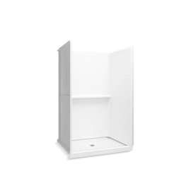 48" x 34" Vikrell(R) shower with Aging in Place backerboards, center drain