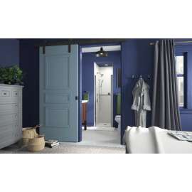 5698-24N-G05 Finesse Peak headerless frameless pivot shower door 25-1/2 in. max opening x 67 in. H with nickel frame finish and smooth/clear glass texture