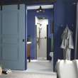 5698-24ADR-G05 Finesse Peak headerless frameless pivot shower door 25-1/2 in. max opening x 67 in. H with anodized deep bronze frame finish and smooth/clear texture