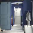 5698-33N-G05 Finesse Peak headerless frameless pivot shower door 33 in. max opening x 67 in. H with nickel frame finish and smooth/clear glass texture