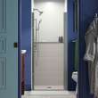 5698-33N-G05 Finesse Peak headerless frameless pivot shower door 33 in. max opening x 67 in. H with nickel frame finish and smooth/clear glass texture