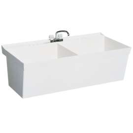 23.375-in D x 45.375-in W x 13-in H Veritek Utility Tub in White