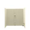 30-in D x 60-in W x 60-in H Solid Surface Bathtub Wall Kit in Bone