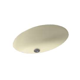 19.625-in W x 16-in D x 5.625-in H Solid Surface Undermount Bathroom Sink in Bone