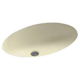 22.5-in W x 16-in D x 5.625-in H Solid Surface Undermount Bathroom Sink in Bone