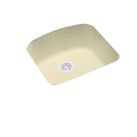 20.875-in D x 20.125-in W x 9.25-in H Solid Surface Undermount Single Bowl Kitchen Sink with 0-Hole in Bone
