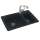 33-in D x 22-in W x 9.75-in H Solid Surface Dual Mount Double Bowl Kitchen Sink with 1-Hole in Black Galaxy