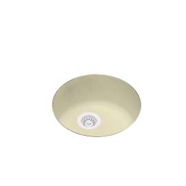 18.375-in D x 18.375-in W x 8-in H Solid Surface Undermount Bar Sink with 0-Hole in Bone