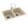 33-in D x 22-in W x 10.5-in H Solid Surface Dual Mount Double Bowl Kitchen Sink with 1-Hole in Bermuda Sand