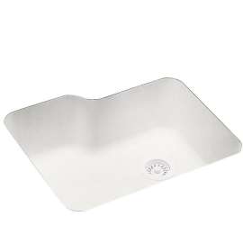 25-in D x 21.25-in W x 8.75-in H Solid Surface Undermount Single Bowl Kitchen Sink with 0-Hole in Tahiti Ivory