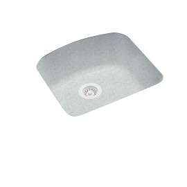 20.875-in D x 20.125-in W x 9.25-in H Solid Surface Undermount Single Bowl Kitchen Sink with 0-Hole in Tahiti Gray