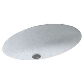 22.5-in W x 16-in D x 5.625-in H Solid Surface Undermount Bathroom Sink in Tahiti Gray