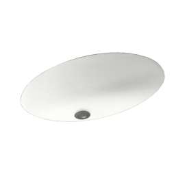 19.625-in W x 16-in D x 5.625-in H Solid Surface Undermount Bathroom Sink in Tahiti White