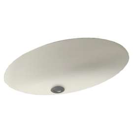22.5-in W x 16-in D x 5.625-in H Solid Surface Undermount Bathroom Sink in Bisque
