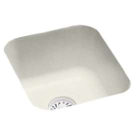 13.375-in D x 15.375-in W x 7-in H Solid Surface Undermount Bar Sink with 0-Hole in Bisque