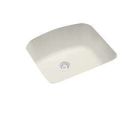 20.875-in D x 20.125-in W x 9.25-in H Solid Surface Undermount Single Bowl Kitchen Sink with 0-Hole in Bisque