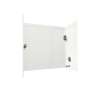 32-in D x 60-in W x 60-in H Solid Surface Bathtub Wall Kit in Bisque