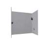 32-in D x 60-in W x 60-in H Solid Surface Bathtub Wall Kit in Gray Granite