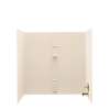 30-in D x 60-in W x 60-in H Solid Surface Bathtub Wall Kit in Tahiti Sand