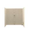 30-in D x 60-in W x 60-in H Solid Surface Bathtub Wall Kit in Tahiti Desert