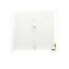 30-in D x 60-in W x 60-in H Solid Surface Bathtub Wall Kit in Tahiti White