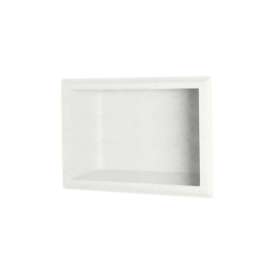 4.125-in D x 7.5-in W x 10.75-in H Solid Surface Soap Dish in Tahiti White
