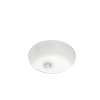 18.375-in D x 18.375-in W x 8-in H Solid Surface Undermount Bar Sink with 0-Hole in Tahiti White